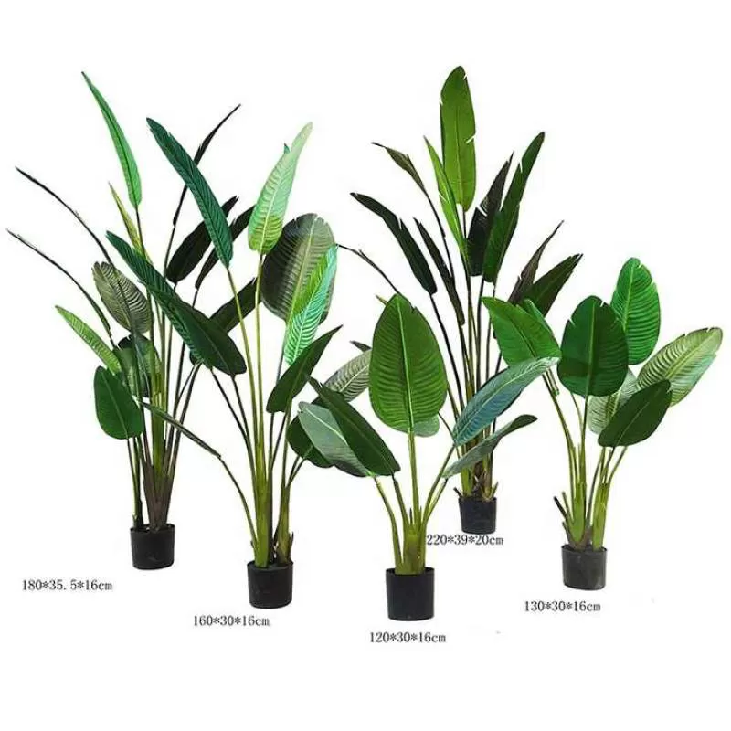 90cm/120cm Decorative Banana Tree Artificial Tropical Palm Tree Feel Real  Natural Plant Artificial Tree for Indoor Outdoor