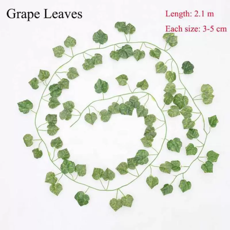 Decorative Grape Vines Plant Artificial Leaves Hanging Vines