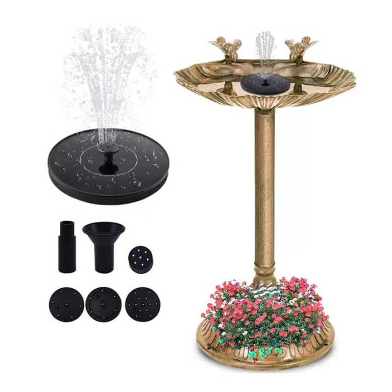 Garden Solar Fountain Pond Decoration Water Pump 1.4W Solar Panel Kit for Bird Bath
