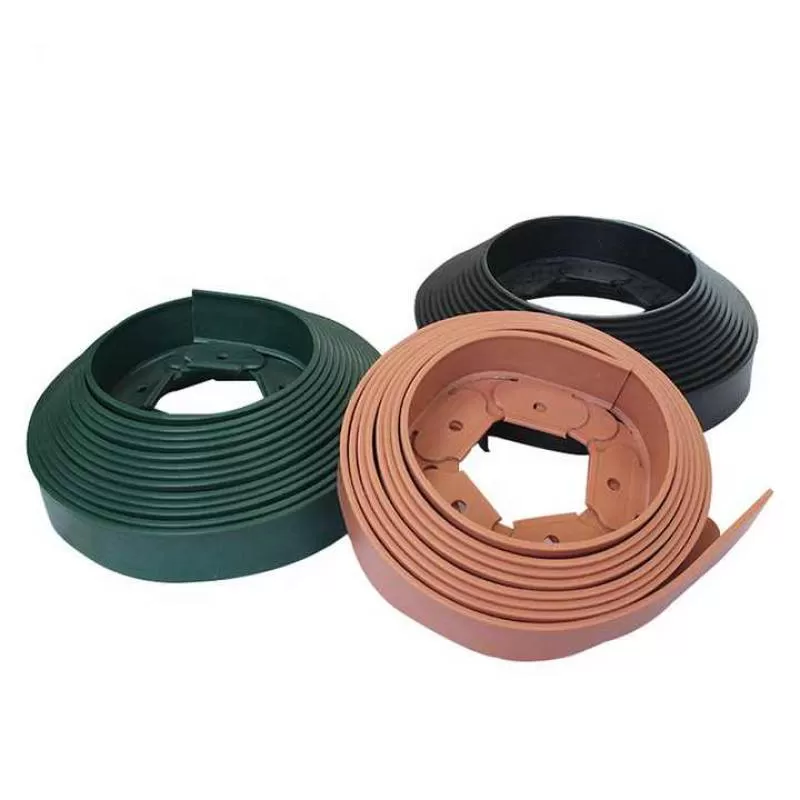 10M High Quality Plastic Garden Lawn Edge With 30 Strong Securing Pegs Modern  Wall  Garden Edging Border