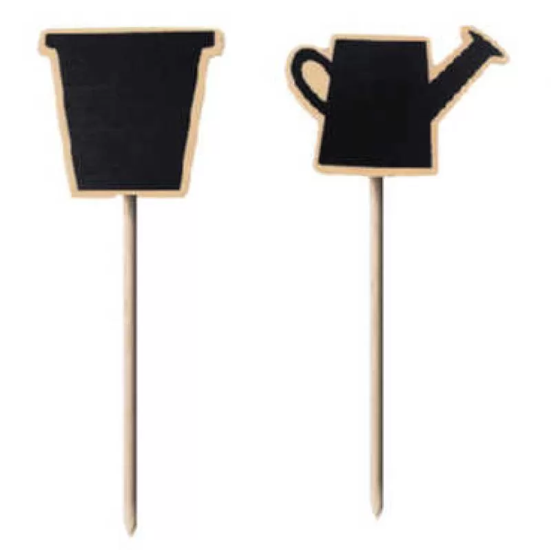 6 Pcs Set Wooden Plant Markers Decorative Garden Accessories