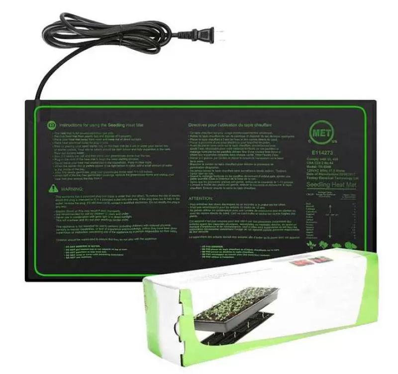 20x10 Inch Waterproof Plant Seedling Heating Pad Garden Seedling Growth Heating Mat