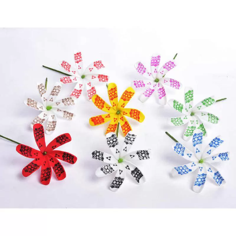 Factory Wholesale KN-hf003 Foam Tiare Hawaiian Hair Fork for Hula Girl Dance Party Decorative Flower Garland Fashion Ear Pick