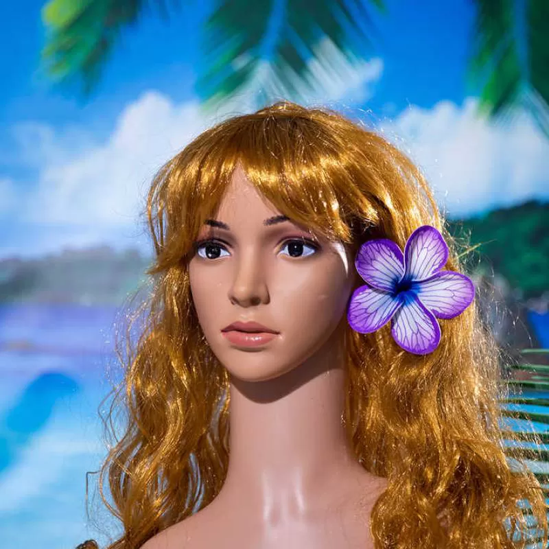 Hot Sale Design KN-hf056 Eva Foam Tiara Hair Pick Hawaii Flower Ear Pick for Hula Girl Dance Party Daily Floral Garland