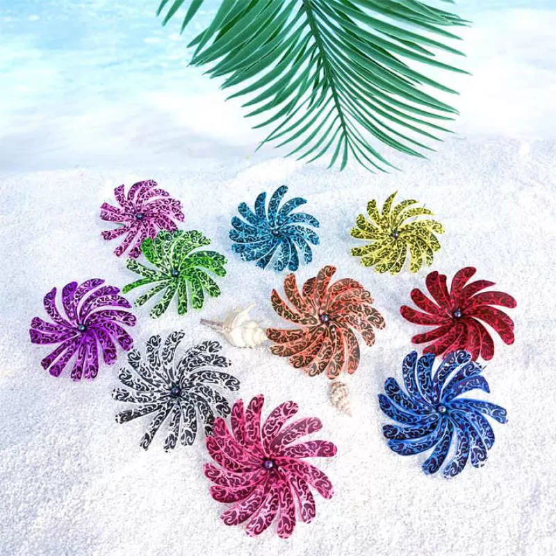 Artifical Hawaiian  10cm Double Eva Foam Tiare Hair Pick Foma  Hair Accessories Women Hawaiian  KN-hf012B-BK