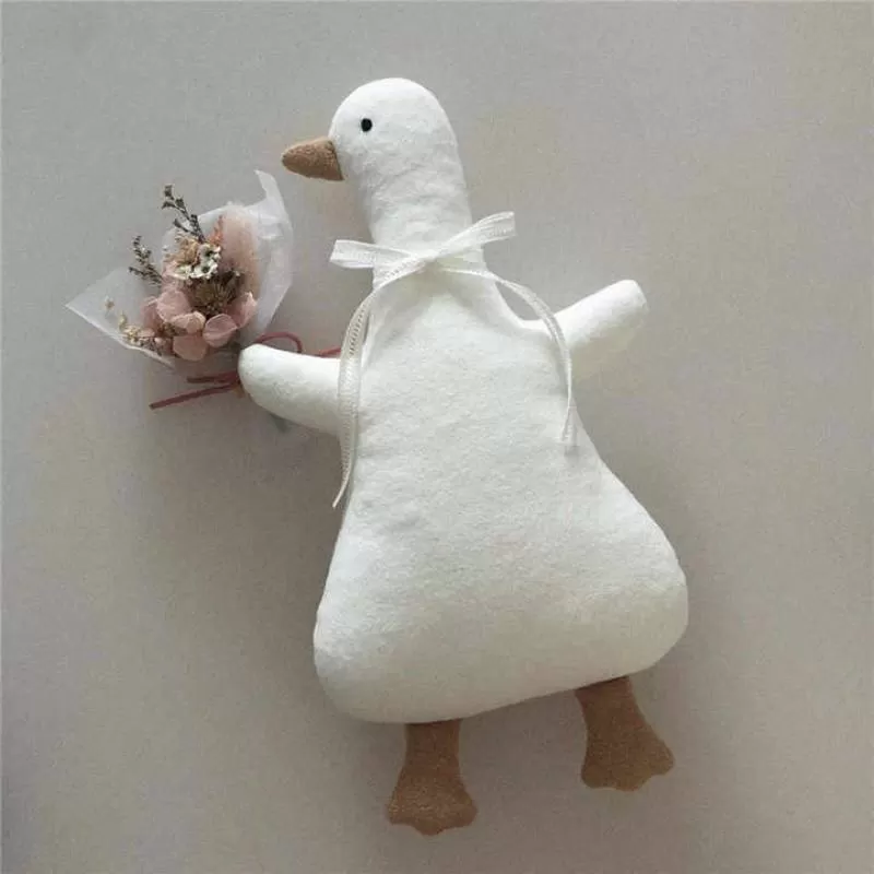 Customizable White Duck Doll Explosion-Home Decoration Plush Toys Children's Cartoon Animal Fabric Dolls Made of Cotton