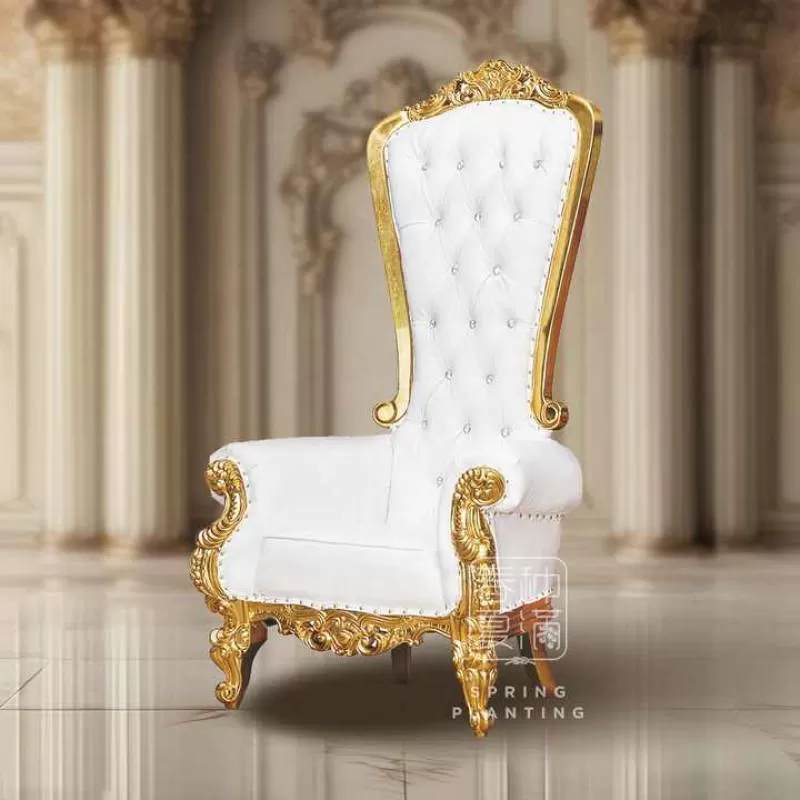 SPRING PLANTING Royal Luxury Dining Restaurants Hotel Banquet Wedding Throne Chair
