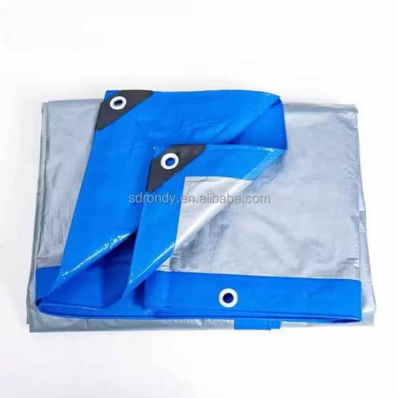 Reinforced Blue Tarp Cover for Outdoor Use and All Weather Plastic Woven Pe Tarpaulin