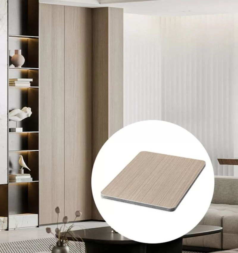 OEM Co-Extruded Bamboo Charcoal Wood Veneer WPC Wall Panel for Background Walls Bamboo Panels