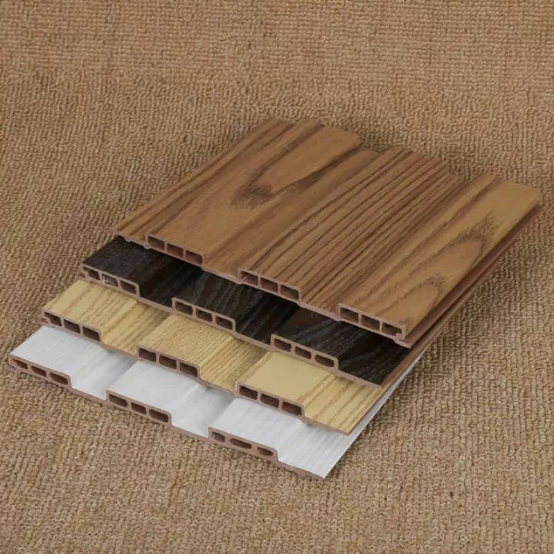 PVC Coating WPC Wall Panel Indoor Decoration Wood Plastic Composite WPC Cladding Fluted Wall Board Wpc Wall Panel Flexible
