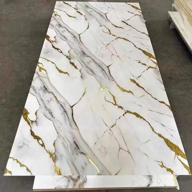 High Glossy Uv Pvc Marble Sheet Wall Panel Uv Board Uv 3d Printing TV Background Wall Panel