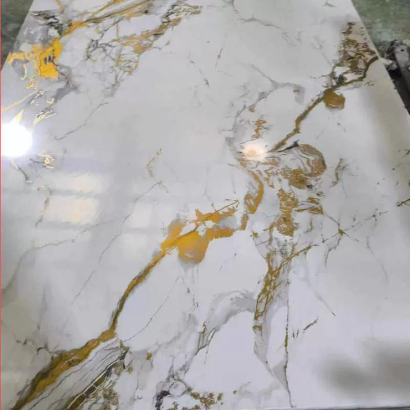 2024 New Colors Decorative Material 4*8ft High Glossy Pvc Marble Sheet Home Decoration UV Board