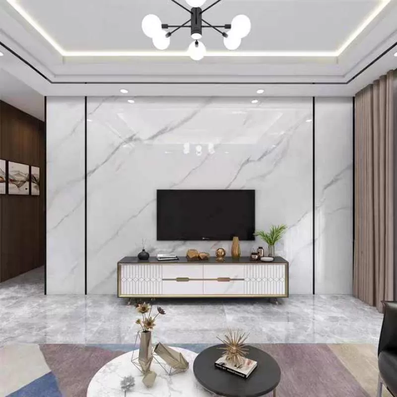New High Light Density Pvc Marble Board Artificial Stone Plastic Uv Plate Wall Panel UV Coating Marble Sheet
