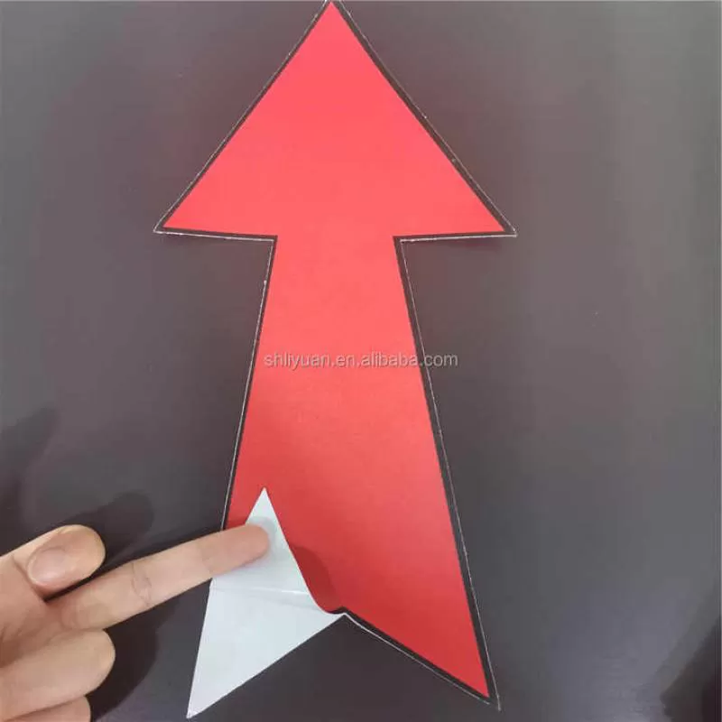 Custom Outdoor Asphalt Sticker Advertising Graphic Floor Decals Wall Graphic Wall Sticker Vinyl Material Readymade Styles
