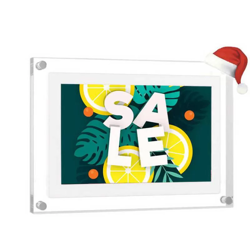 2025 Valentine's Day Hot Selling Boyfriend Gift 7 Inches Acrylic Digital Photo Frame 8 GB Memory 1500 MAh Battery Display Board