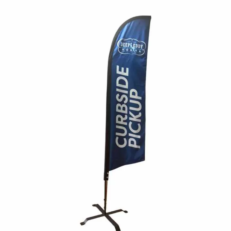 Eco-Friendly Outdoor Feather Pennant Fiberglass Pole for Promotional Flying Advertising Made Durable Polyester for Exhibitions