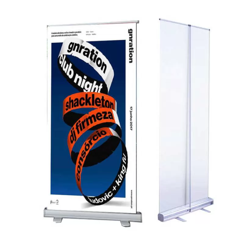 Promotional Custom Pop Display Boards Thick Durable Aluminum Roll up Advertising Banner Stand Retractable Screen Stand