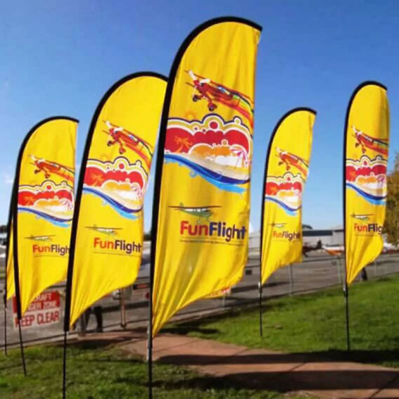 Custom Double-Sided Sublimation Printed Beach Flag for Outdoor Events