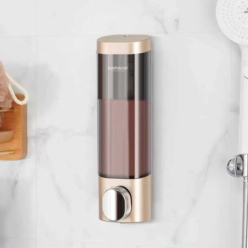 New Arrival Bathroom Pressing Abs Plastic Hand Wall Mount Liquid Soap Dispenser Shower Gel Lotion Dispenser Shampoo Dispenser