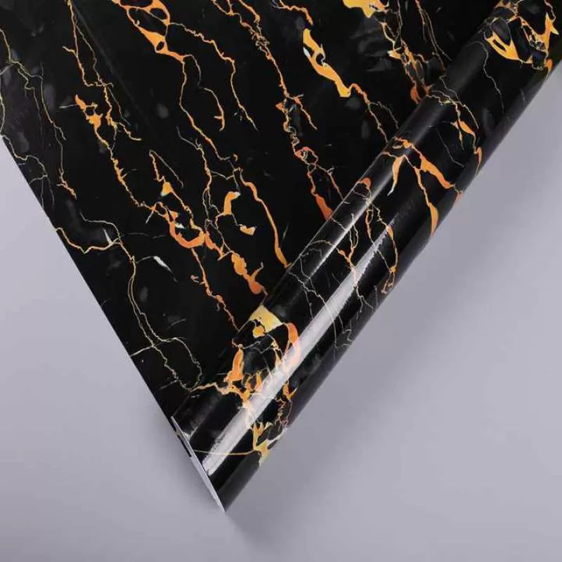 Black Marble Wallpaper Granite Paper for Old Furniture Self Adhesive and Removable Cover Surfaces Wallpaper Stickers