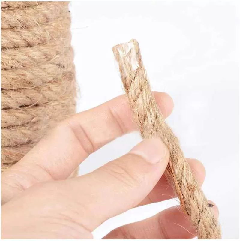 5mm Jute Twine 328 Feet Braided Natural Jute Rope  Heavy Duty and Thick Twine Rope for DIY Artwork