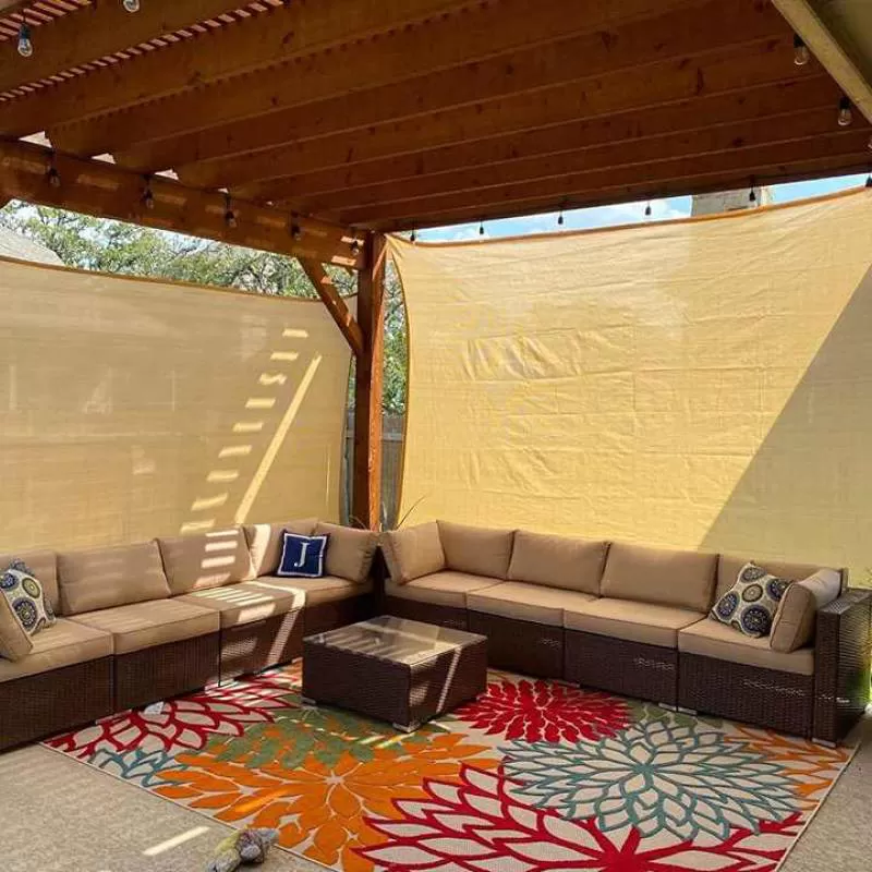 95% Shade Fabric Sun Shade Cloth Privacy Screen with Reinforced Grommets for Outdoor Patio Garden Pergola Cover Canopy