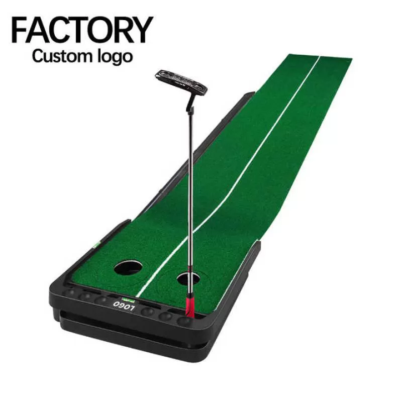 TL010 3M Black Plastic Frame Adjustable Hole Slope Golf Putting Mat for Training and Practice