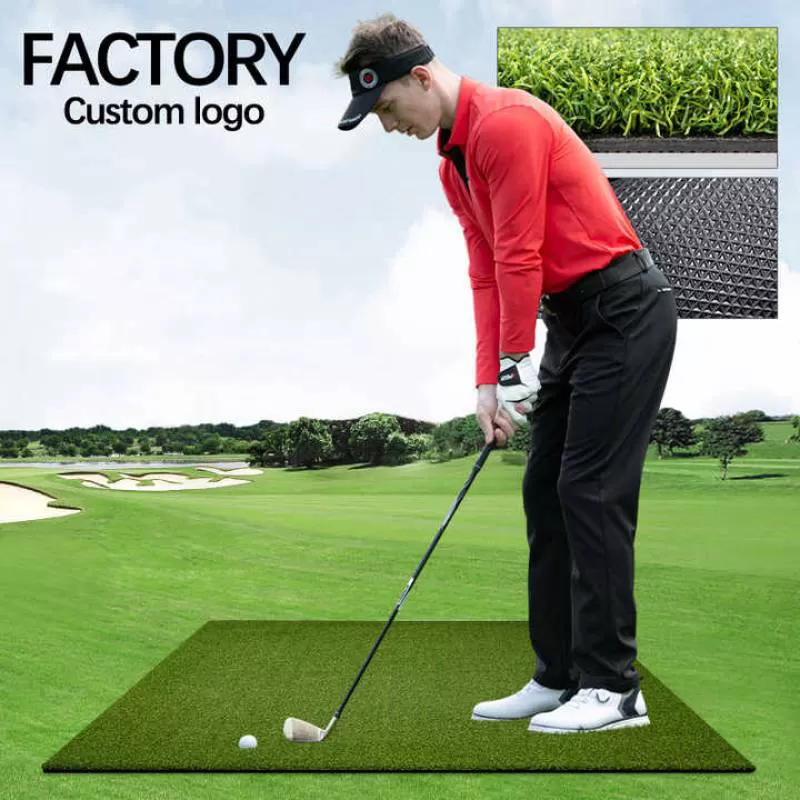 DJD035 Golf Swing Trainer Mat Golf Practice Impact Mat Tee up Golf Hitting Mat