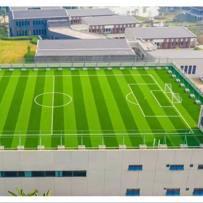 QINGZHOU L004-L4 Guangzhou 50mm Turf Soccer Grass Carpet Sports Flooring Outdoor Synthetic Artificial Grass for Football Field