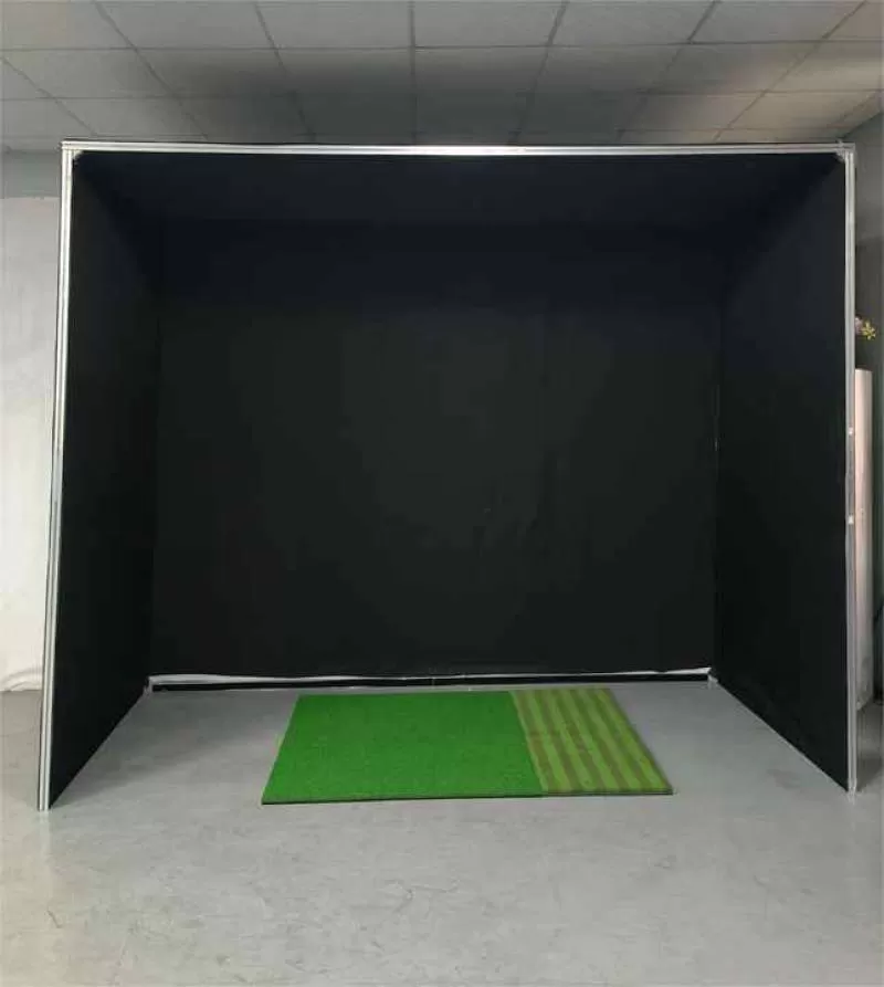 PGM MNQ0505 Aluminum Profiles Golf Hitting Enclosure Golf Simulator Cage Indoor Golf Simulator Enclosure