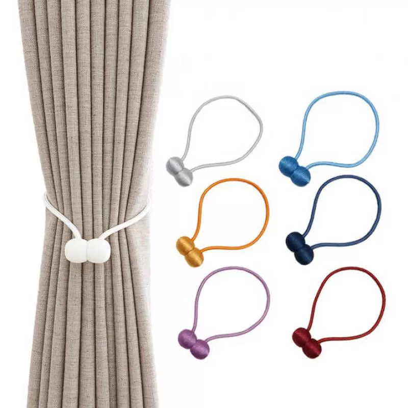 Magnetic Curtain Tiebacks Window Curtain Tiebacks Clips Home Office Window Decorative Drapes Weave Hold Backs Holders