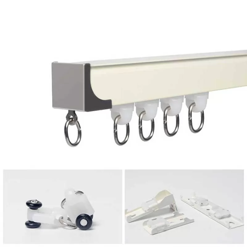 Factory Directly Supply Simple Curtain Track Aluminum Curtain Rail With Related Accessories