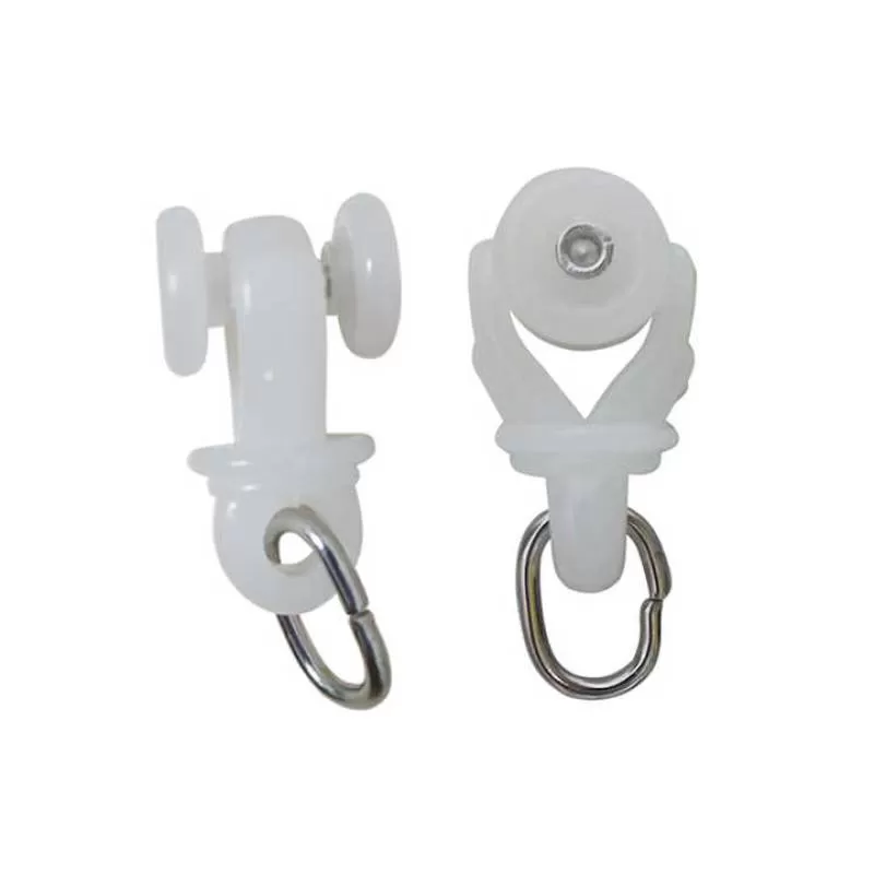 Window Shower Drapery Rail Sliding Gliders Curtain Twin Wheel Carriers Track Plastic Null Curtain Accessories Traditional