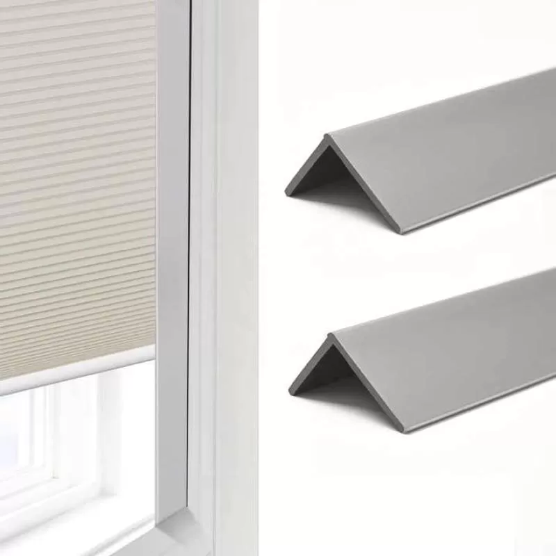 Blackout Light Blockers Side Tracks,PVC Light Gap Blockers for Window Shades Room Darkening Light Blocking Strips  to Blinds