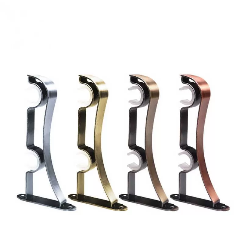 Metal Drapery Accessories  Double Curtain Bracket for Curtain Rods Curtain Poles