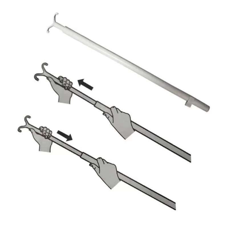 Cordless Windows and Shades Draw Rods Telescoping Drapery Pull Rods