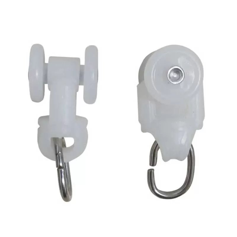 Curtain Glider Hooks Track Rail Runner Curtain Mute Wheel Rollers Hook Ball Pulley