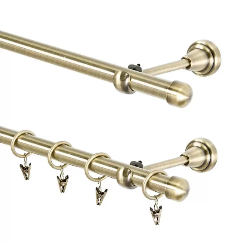 Factory Price Brass Antique Curtain Rods Simple Style 16mm Curtain Rods