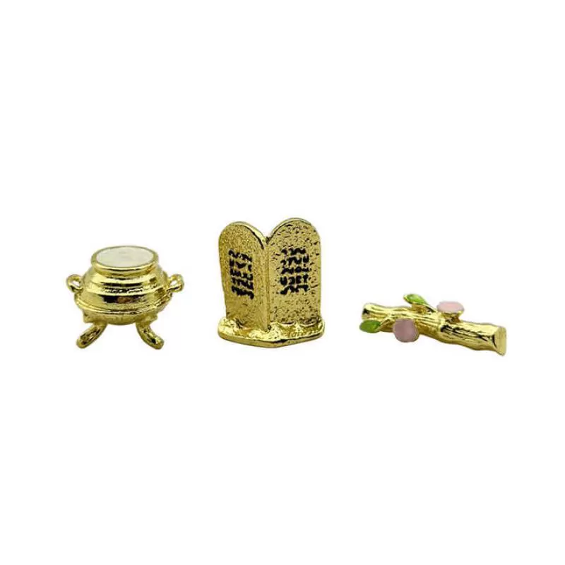 The Ark of the Covenant Accessory  Attachment  Small Size  Hanukkah Gift Table Decoration 3 Pcs Set