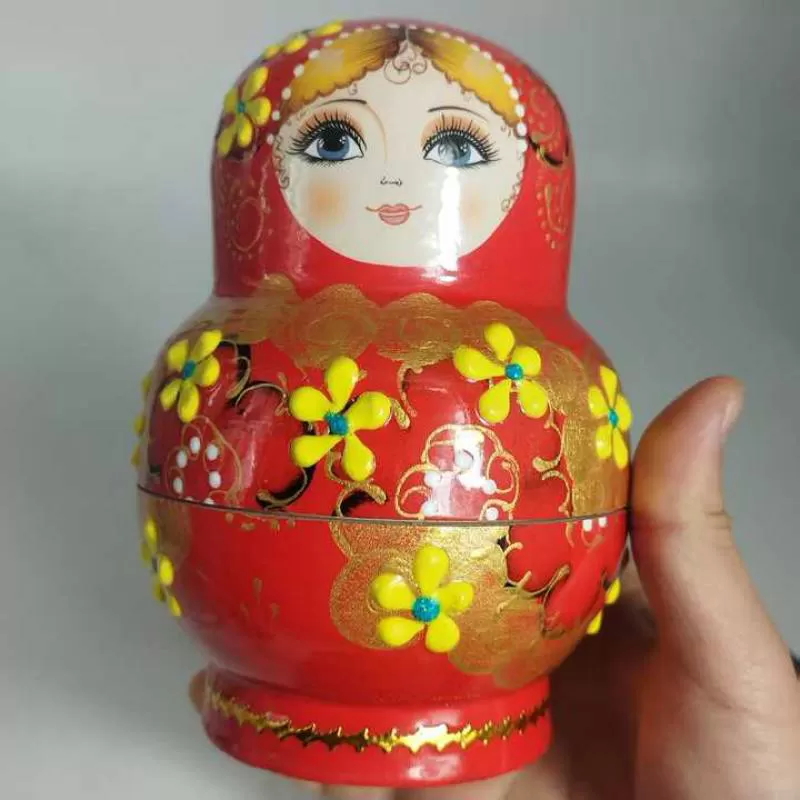 Wholesale 10 Layers Wooden Toy Custom Russian Nesting Dolls