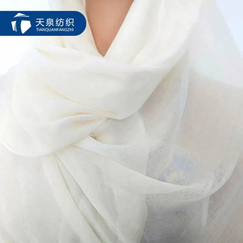 Grey White Dyed Cotton Voile Fabric for Head Scarfs/100% Polyester Voile Fabric for Digital Printing Cheap Bulk Fabric
