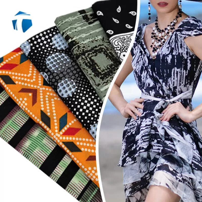 High-quality Soft and Comfortable Skin Feeling Good Summer Printed Rayon Viscose Fabric Exported to Indonesia