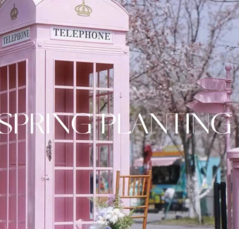 Wedding Party Antique Iron Red Pink London Telephone Box Telephone Booth for Decor or Movie  Photography Props