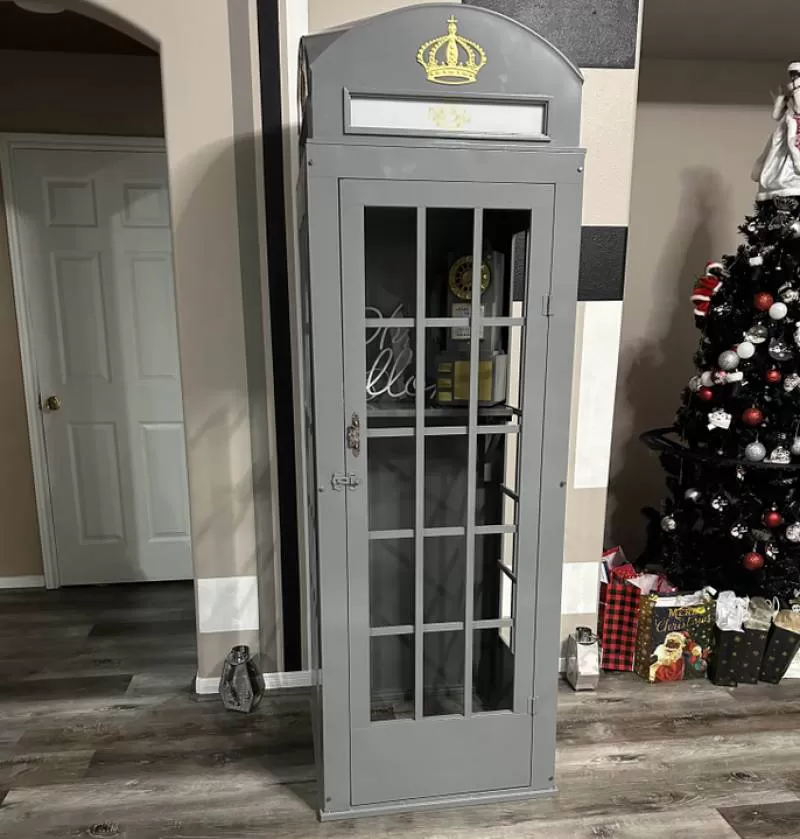 Customized Vintage London Telephone Booth for Party Decor Wedding Backdrop & Christmas Photo Props Wood Packed in Carton