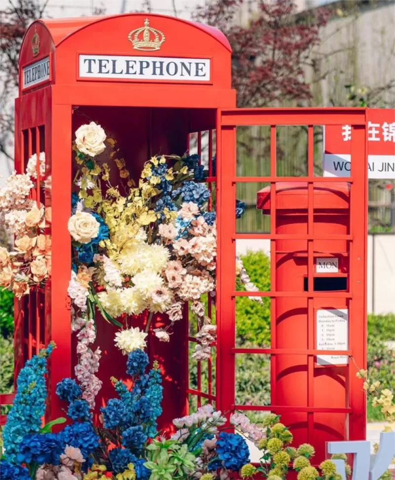 Customized Telephone Booths Decoration for Wedding Outdoor London Telephone Booth