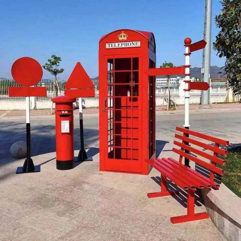 Factory  Price Customize logo  Wedding Decoration pink London Telephone Booth