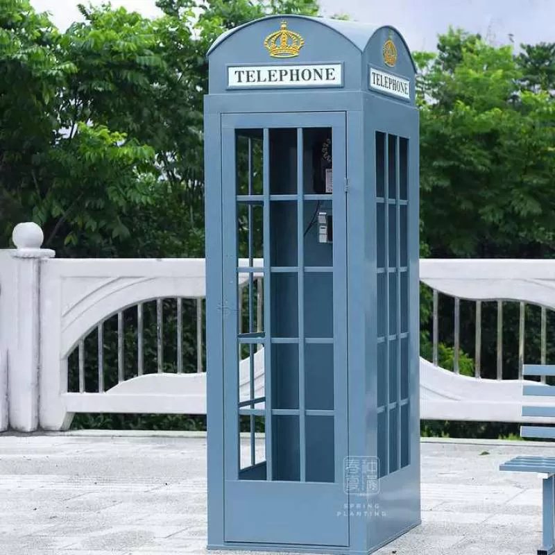 OEM London Telephone Booth Antique Pink Floral Custom Color Wedding Decor Outdoor Telephone Booth with Artificial Flower