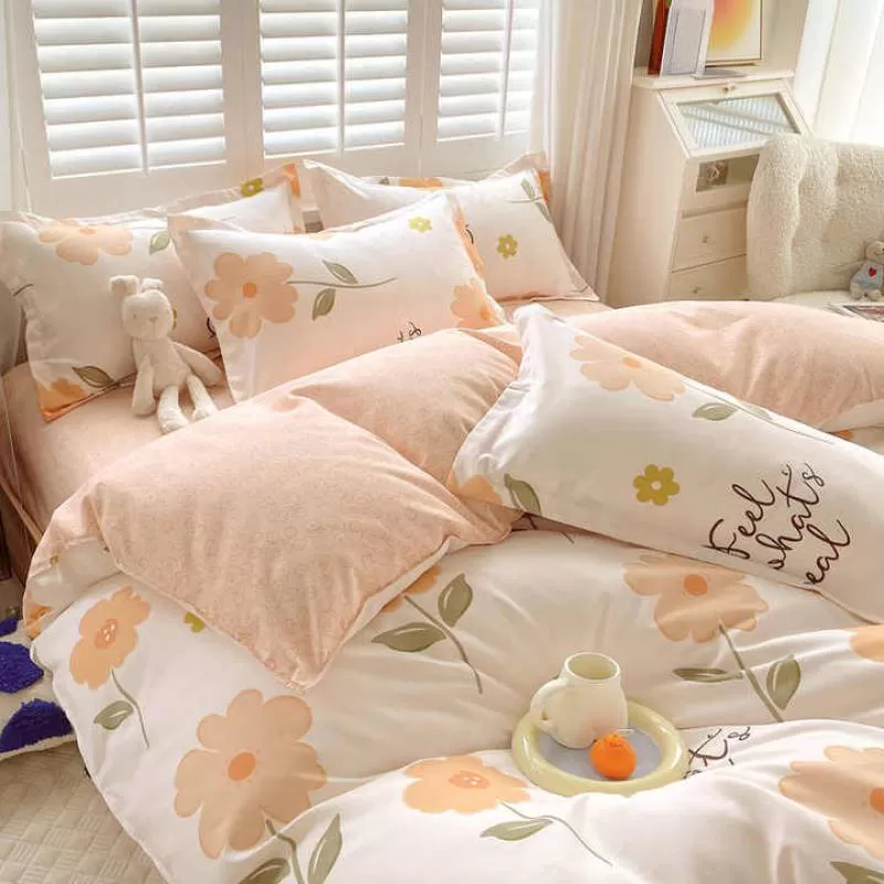 Luxury Flower Design Cute Children Sheets Set Wholesale Cheap Nature Duvet Cover