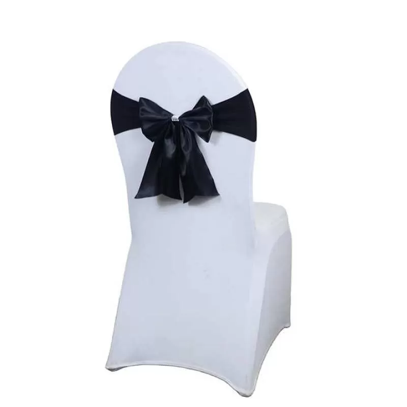 White Polyester Hotel Linen Chair Covers Dinner Table Seat Covers for Chairs Wedding