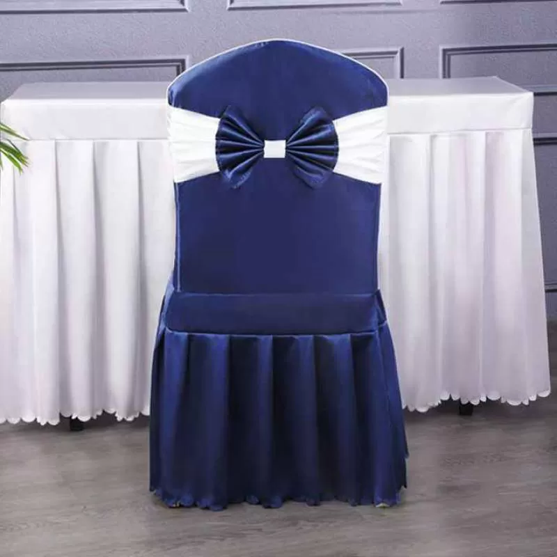 Spandex Elastic Pleated Ruffles Party Chair Cover Banquet Chair Covers for Dining Room